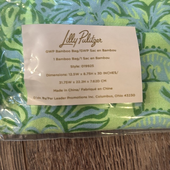 NWT Lilly Pulitzer Green Bamboo Bag! - Picture 4 of 4